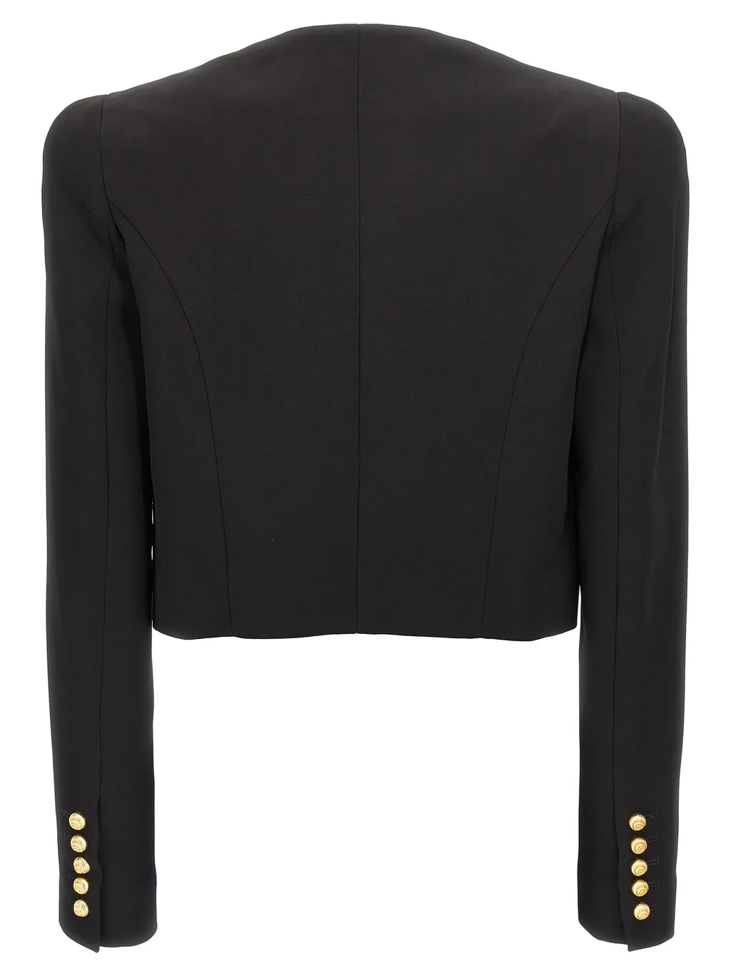 Button Detailed Cropped Jacket