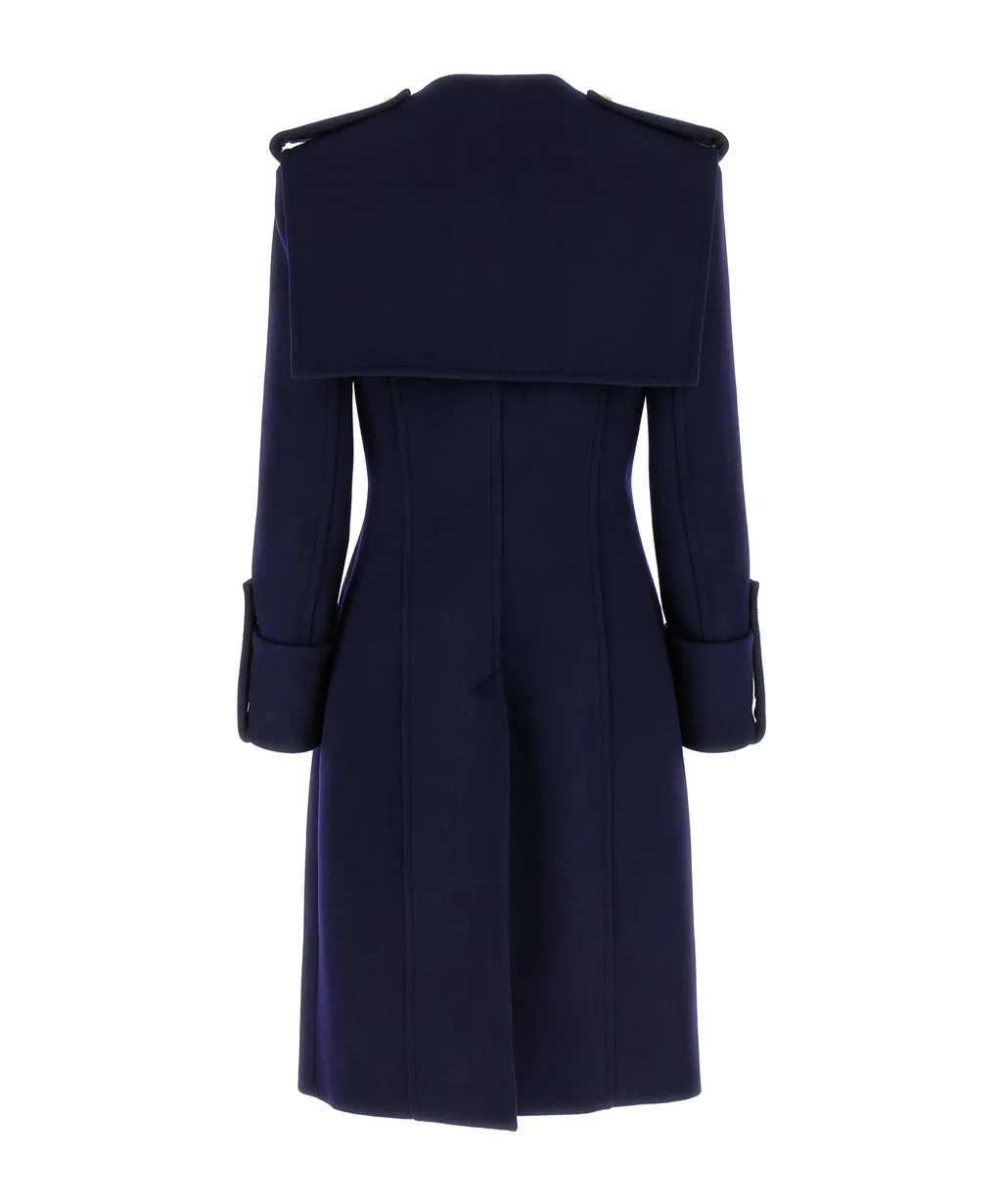 Double-Breasted Long-Sleeve Trench Coat