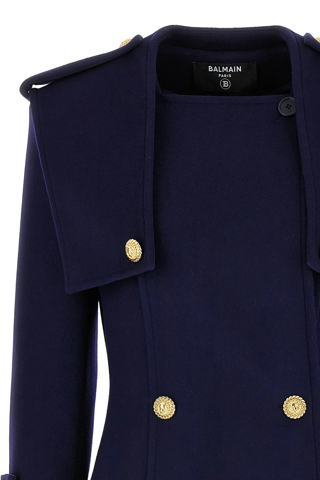 Double-Breasted Long-Sleeve Trench Coat