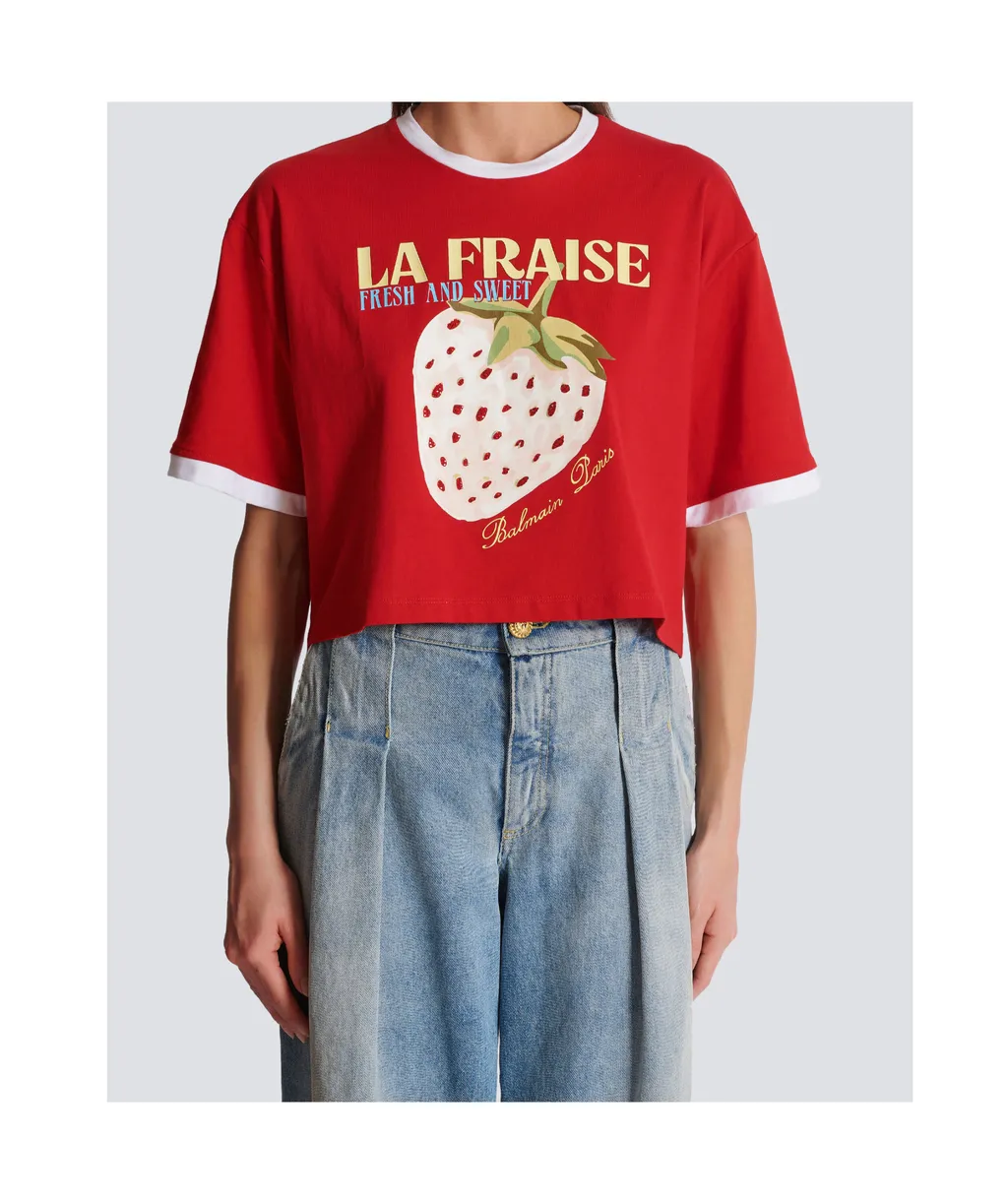 Logo Printed Cropped T-Shirt