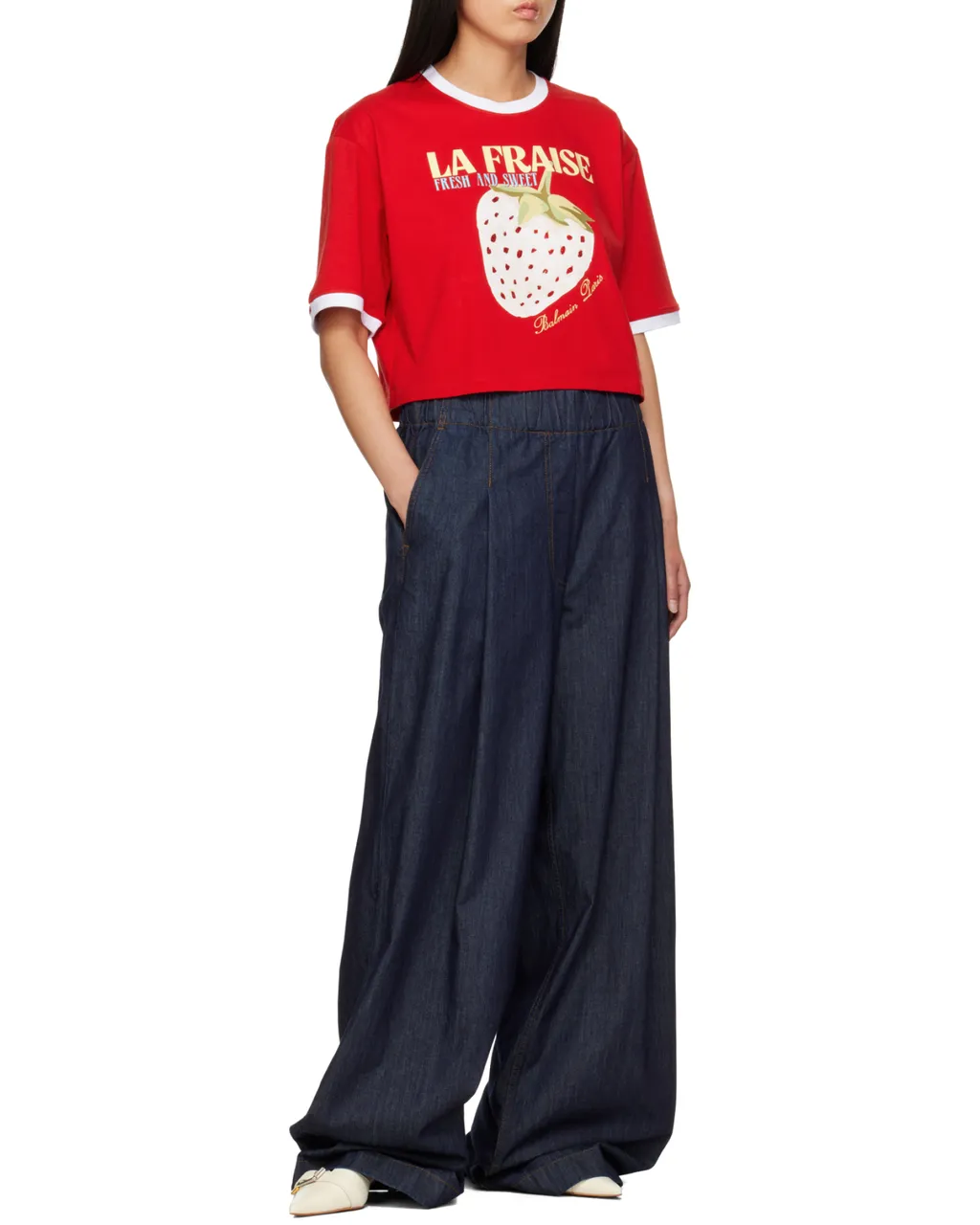 Logo Printed Cropped T-Shirt