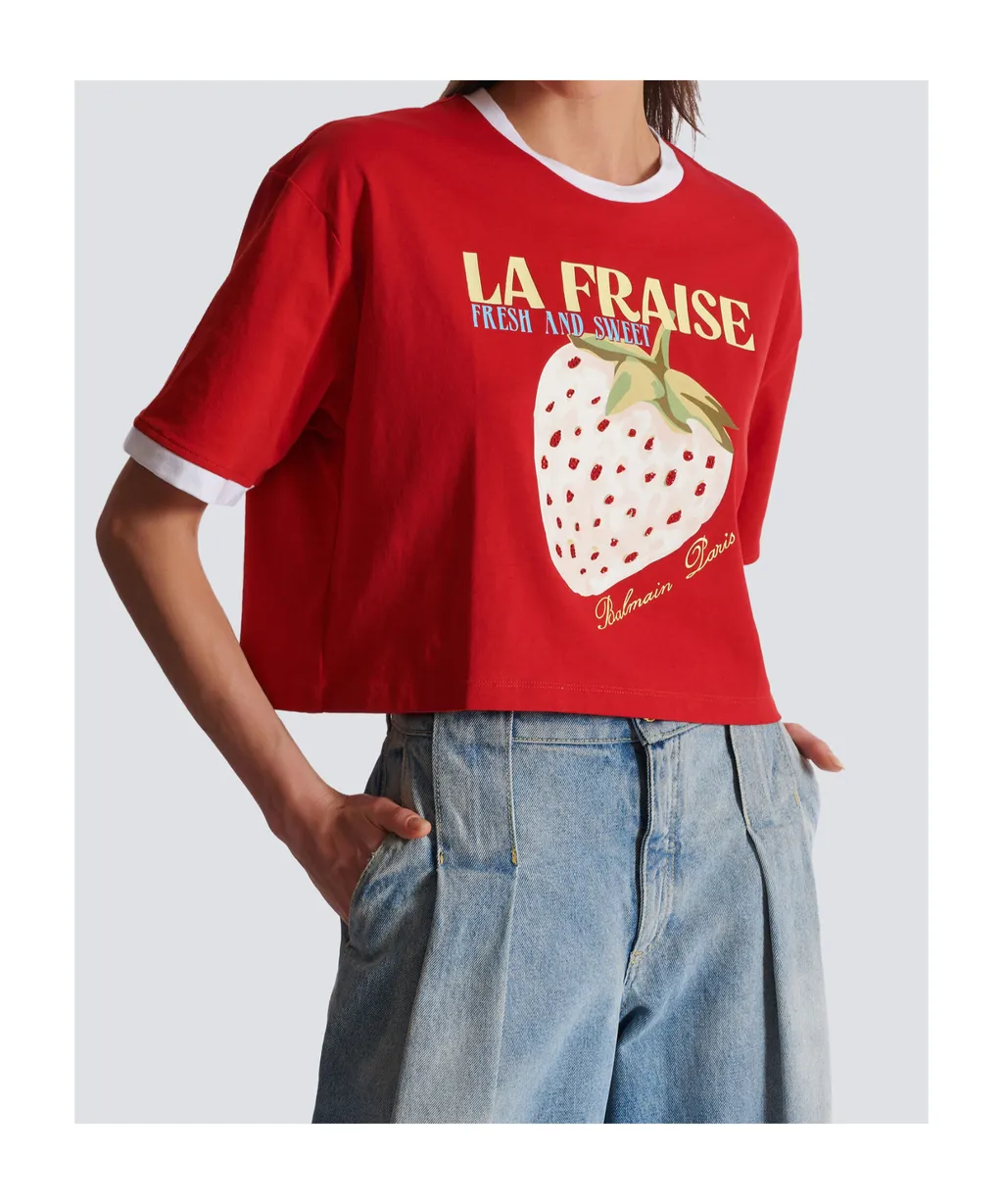 Logo Printed Cropped T-Shirt