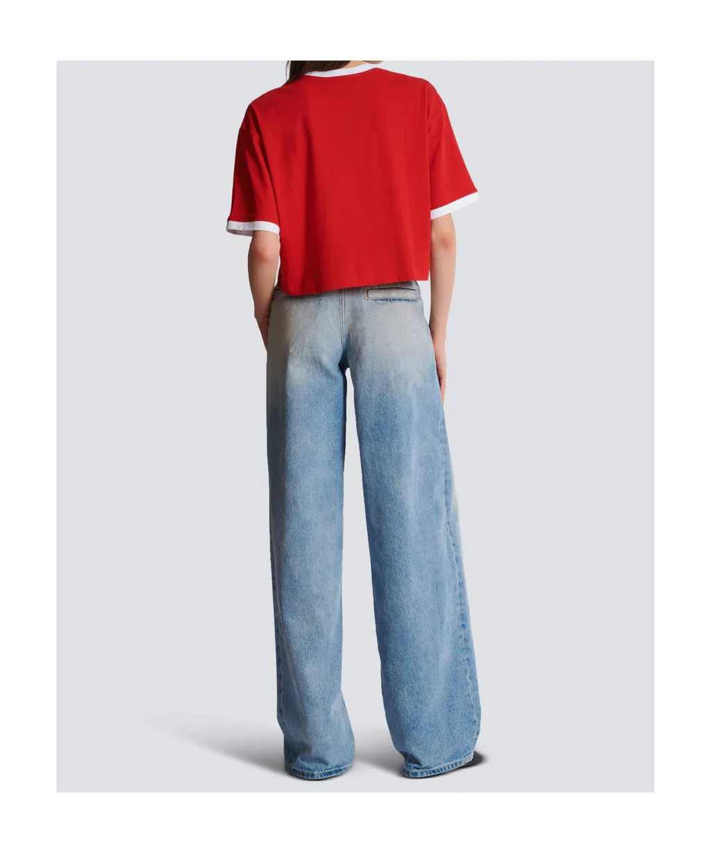 Logo Printed Cropped T-Shirt