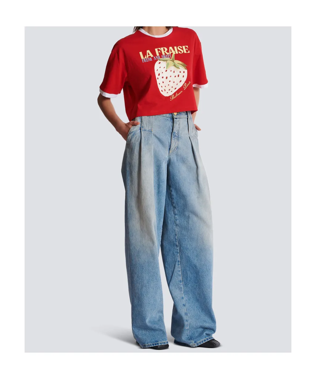 Logo Printed Cropped T-Shirt