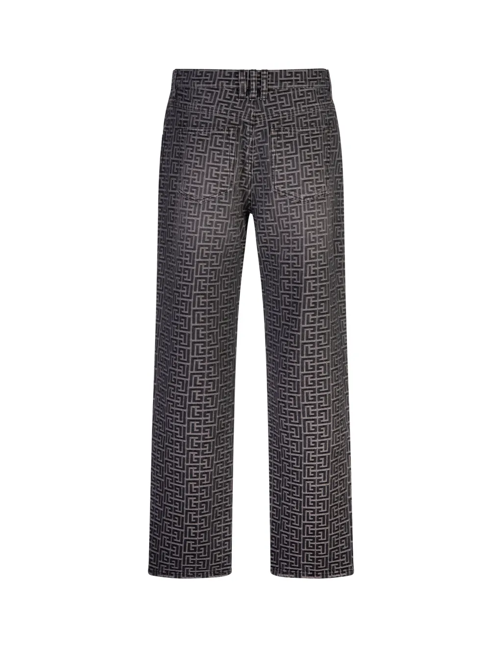 Monogrammed Jacquard Denim Jeans