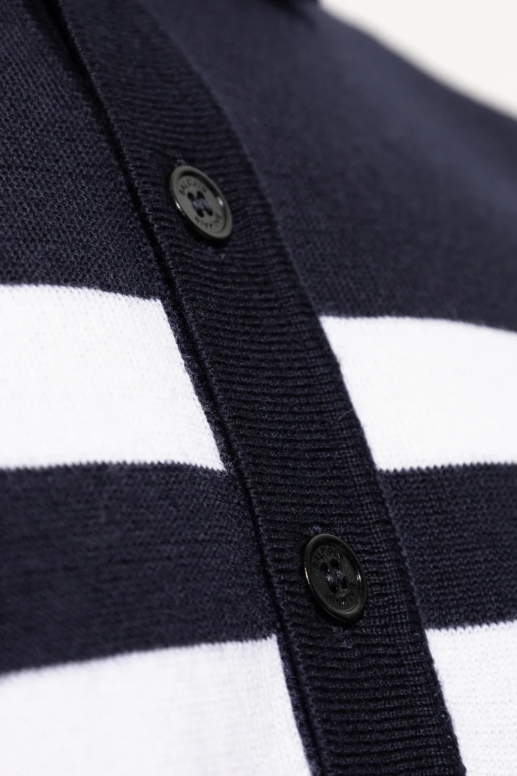 Logo Patch Striped Polo Shirt