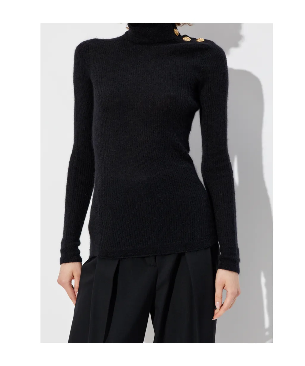 Classic Long-Sleeve Turtleneck Top