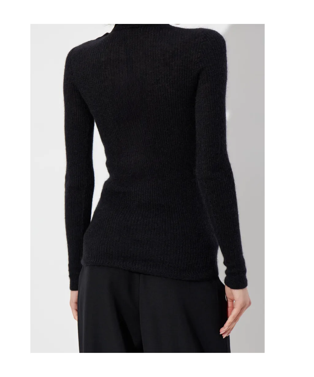 Classic Long-Sleeve Turtleneck Top