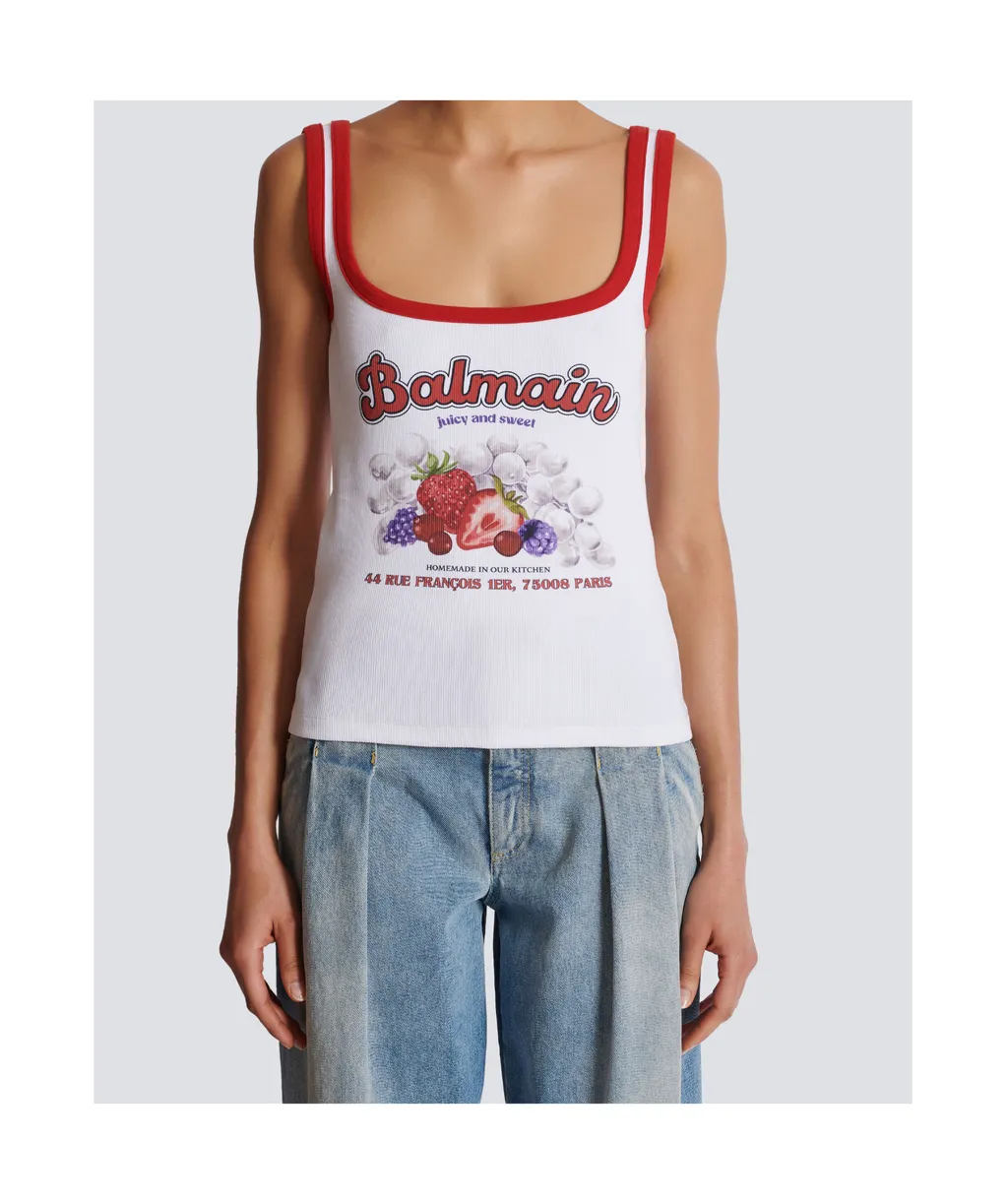 Fruit Square-Neck Tank Top