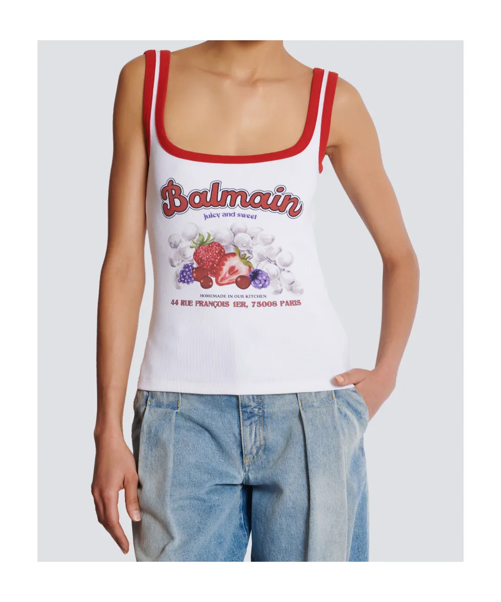 Fruit Square-Neck Tank Top