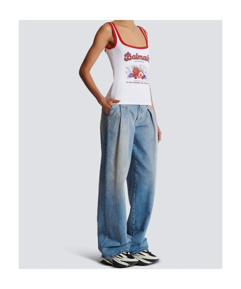 Fruit Square-Neck Tank Top