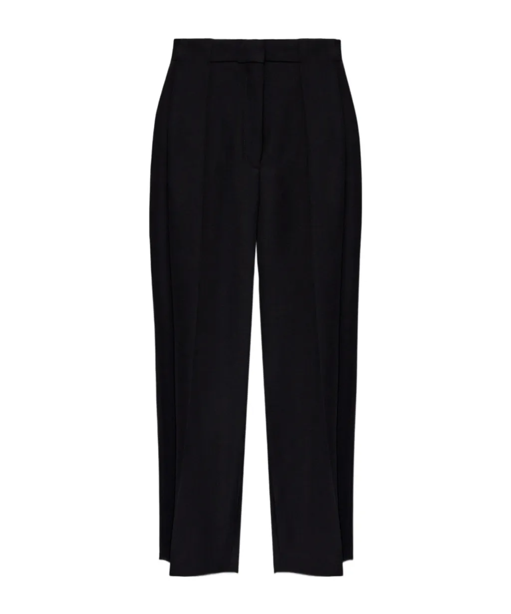 Pleated Grain De Poudre Trousers