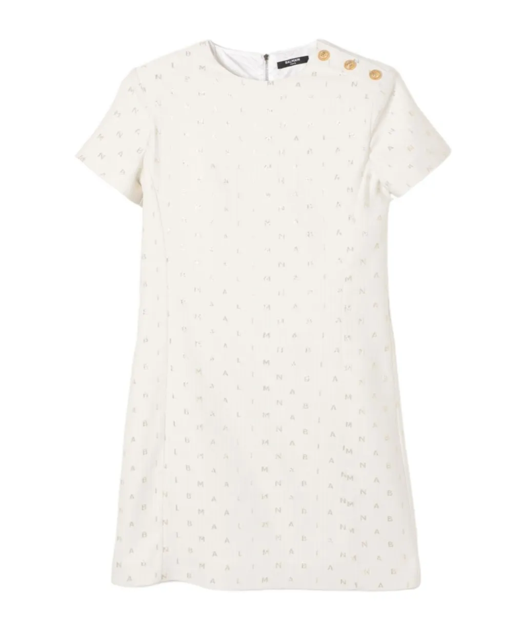 Logo Jacquard A-Line Dress