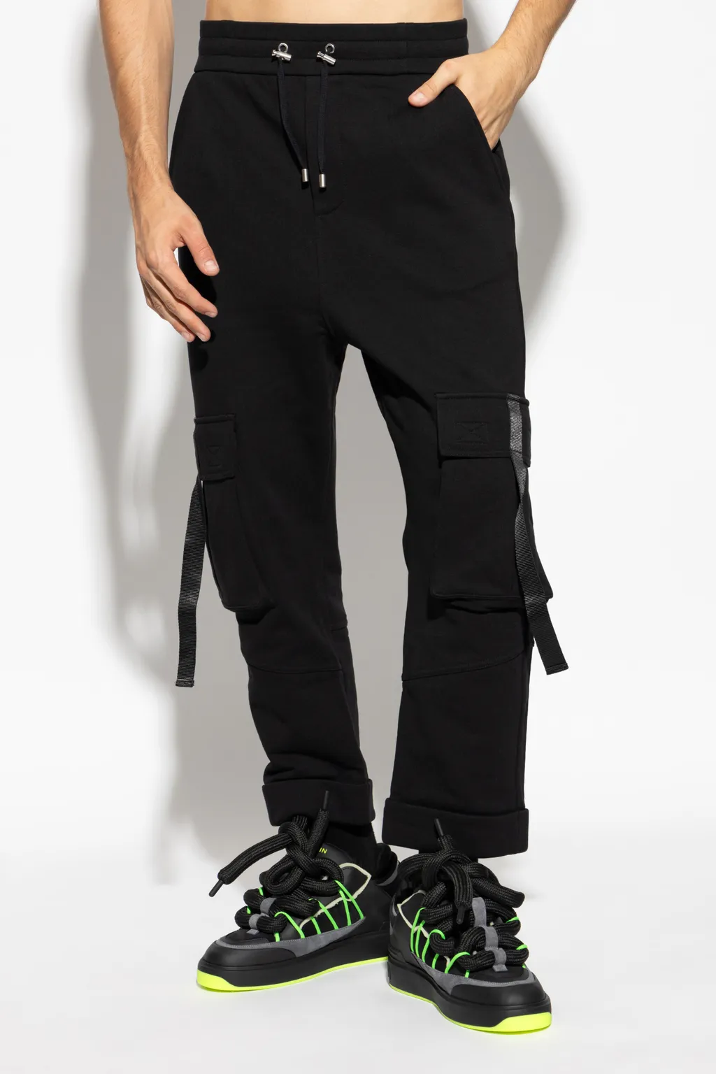 Drawstring Cargo Sweatpants