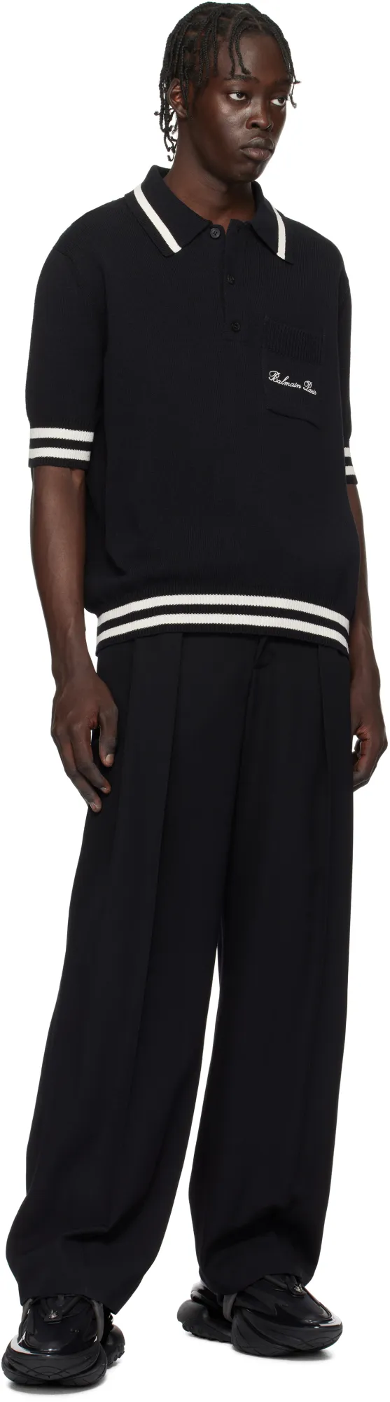 Logo Embroidered Collared Polo Shirt