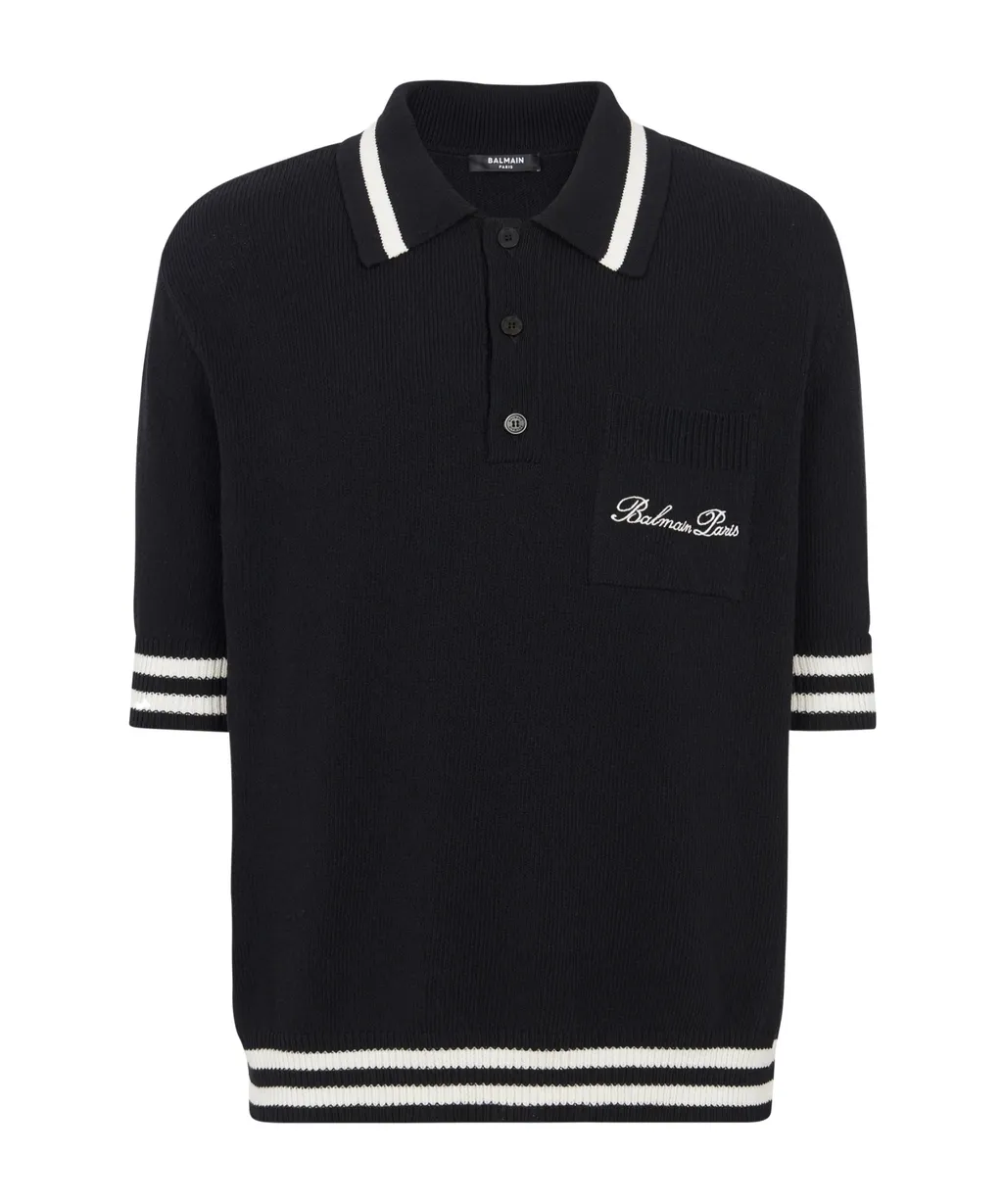 Logo Embroidered Collared Polo Shirt