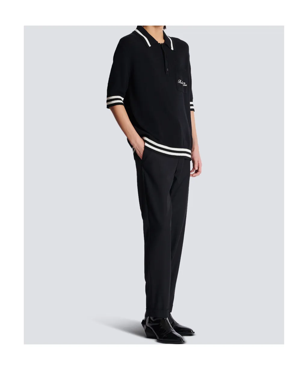 Logo Embroidered Collared Polo Shirt