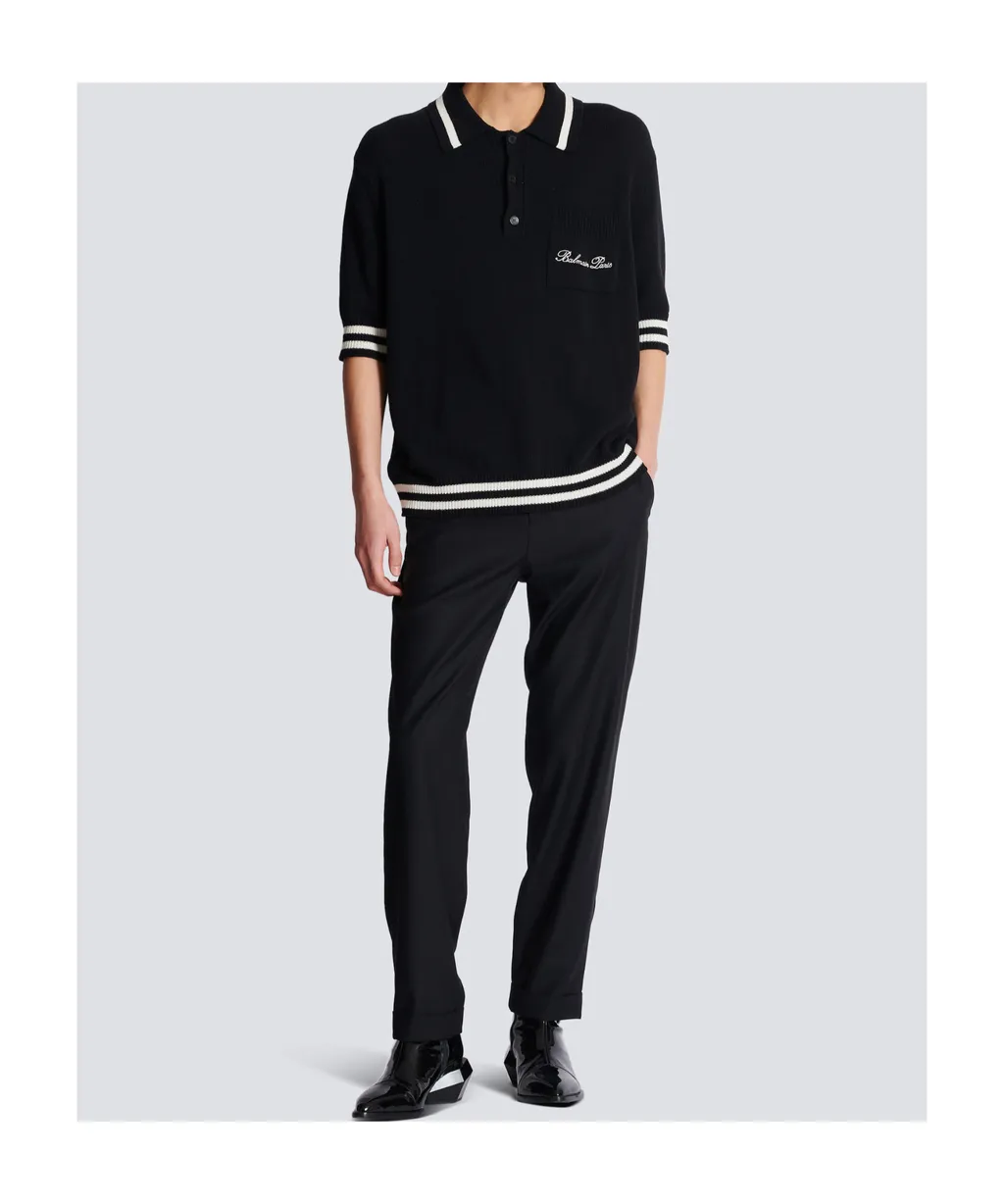 Logo Embroidered Collared Polo Shirt