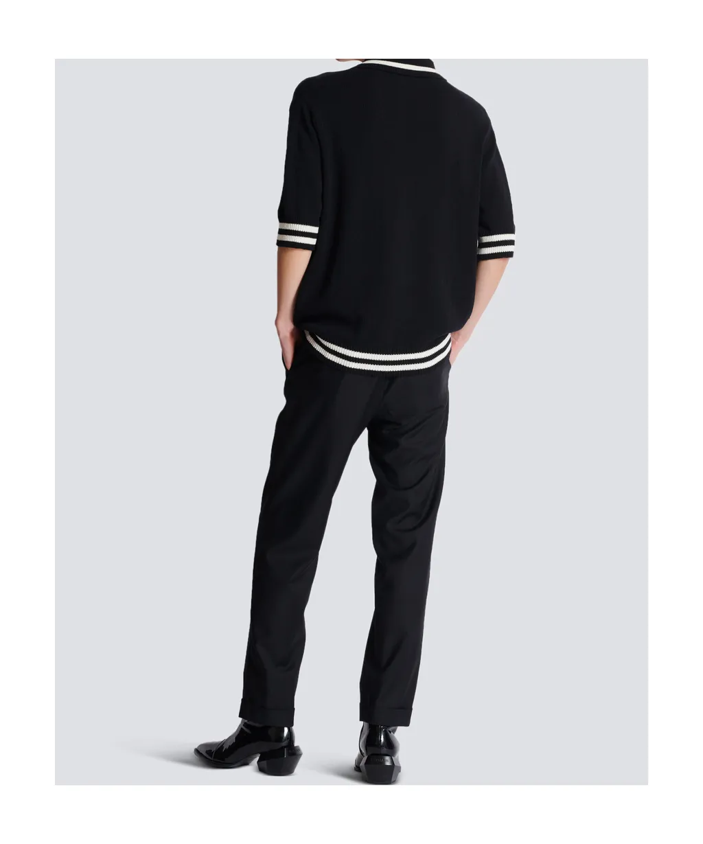 Logo Embroidered Collared Polo Shirt