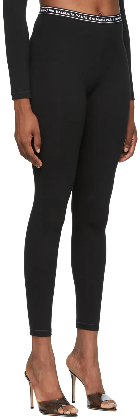 Logo-Waistband Cotton-Blend Leggings