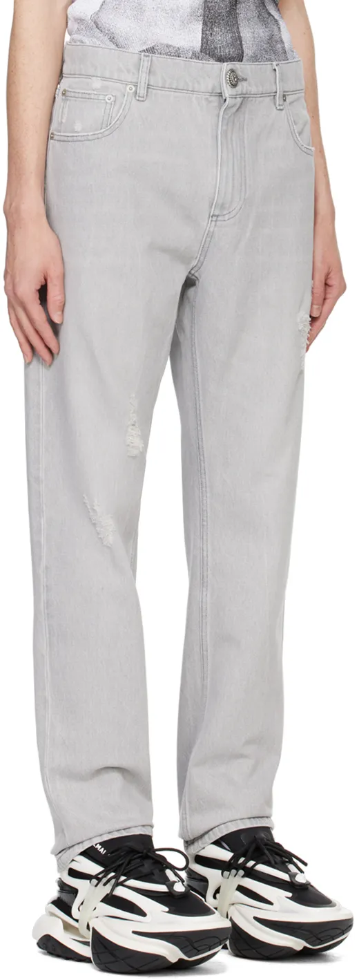Straight-Leg Denim Pants