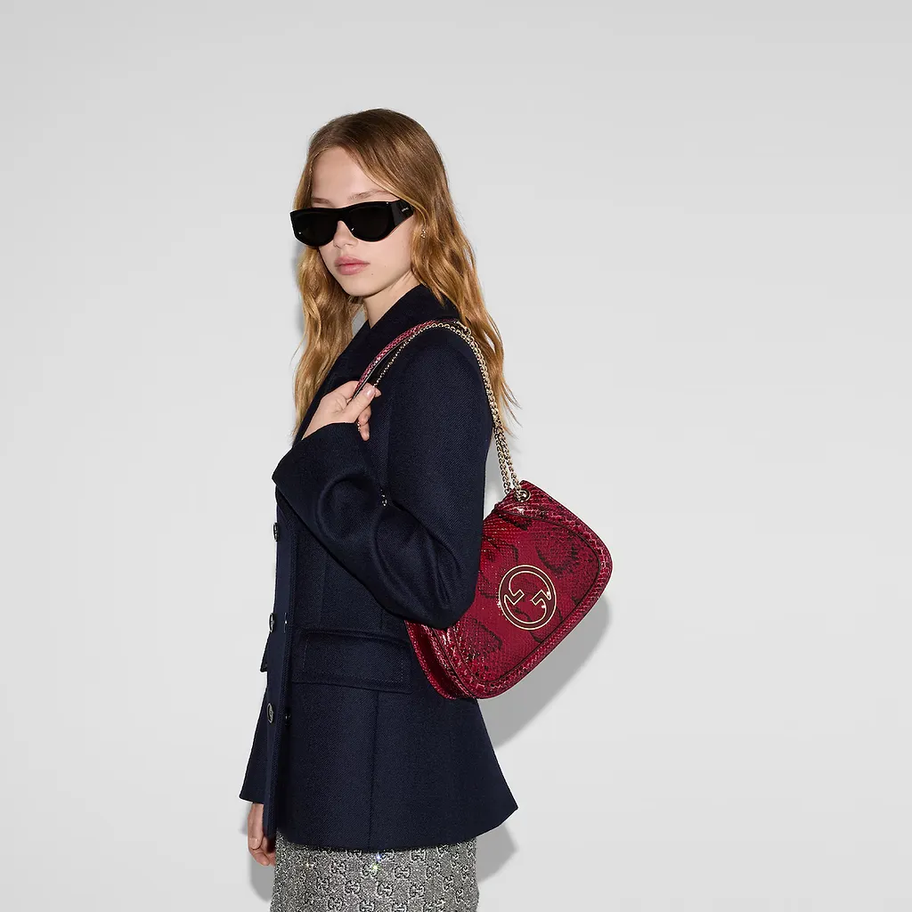 Gucci Blondie Python Medium Shoulder Bag