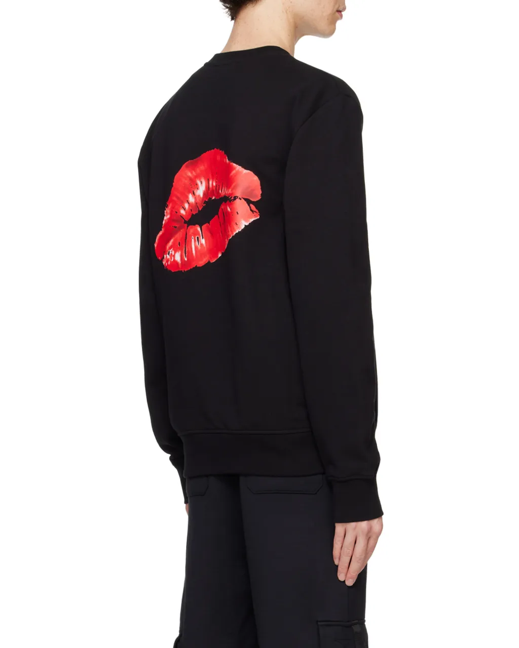 Kiss-Printed Round Neck Sweatshirt