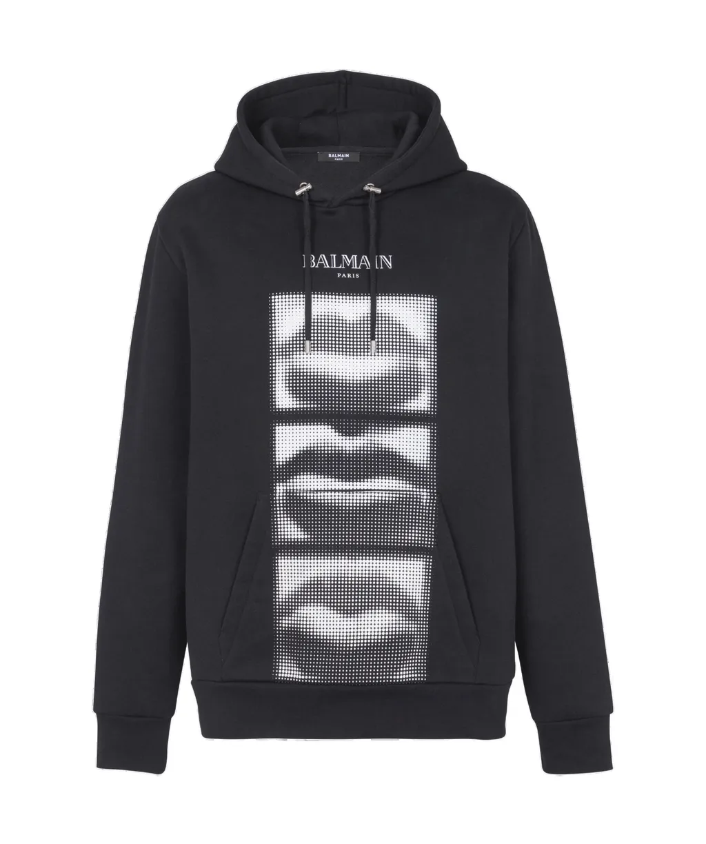 Vintage Lips Printed Hoodie