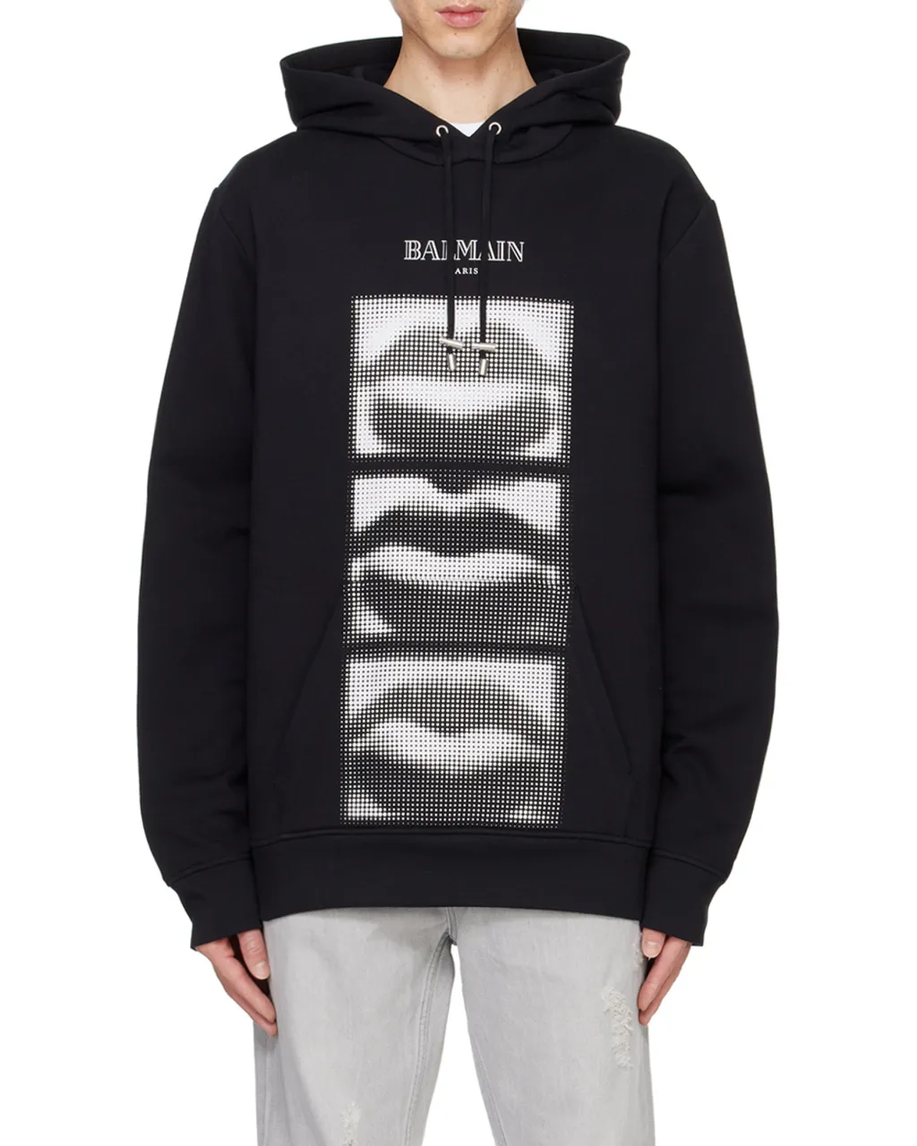 Vintage Lips Printed Hoodie