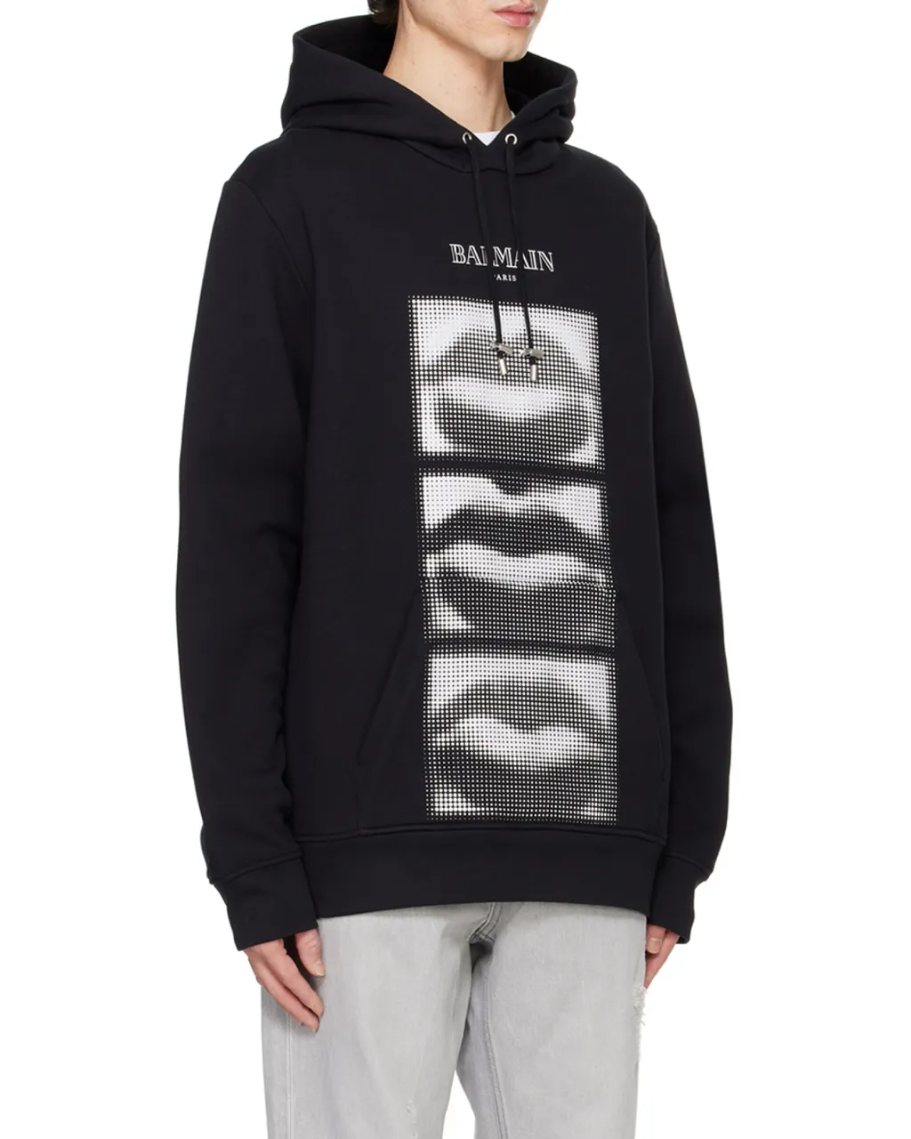Vintage Lips Printed Hoodie