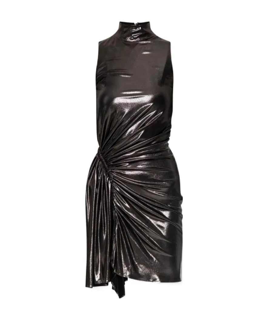 Ruched Sleeveless Mini Dress