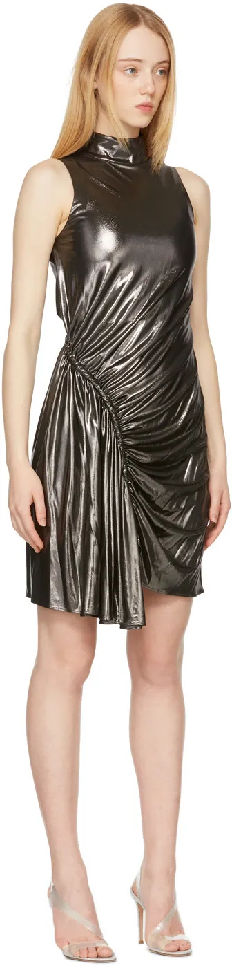 Ruched Sleeveless Mini Dress