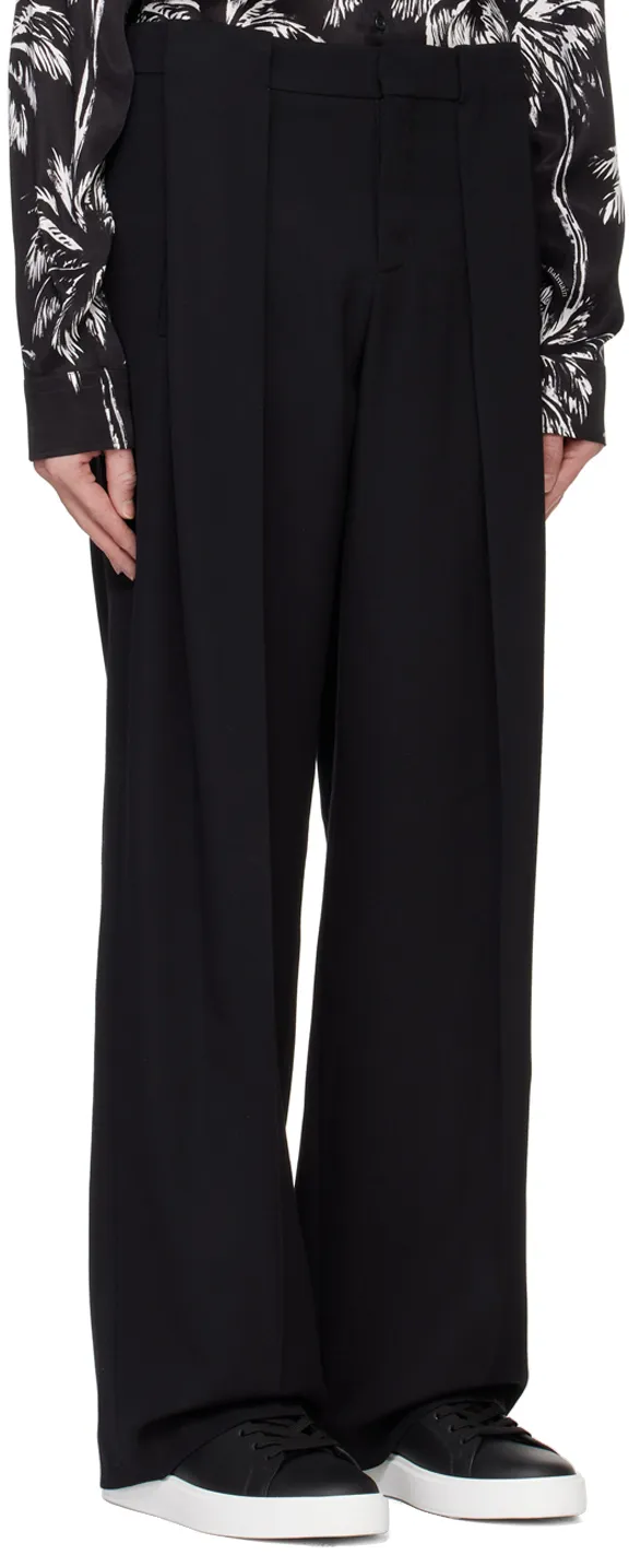 Pleated Grain De Poudre Trousers