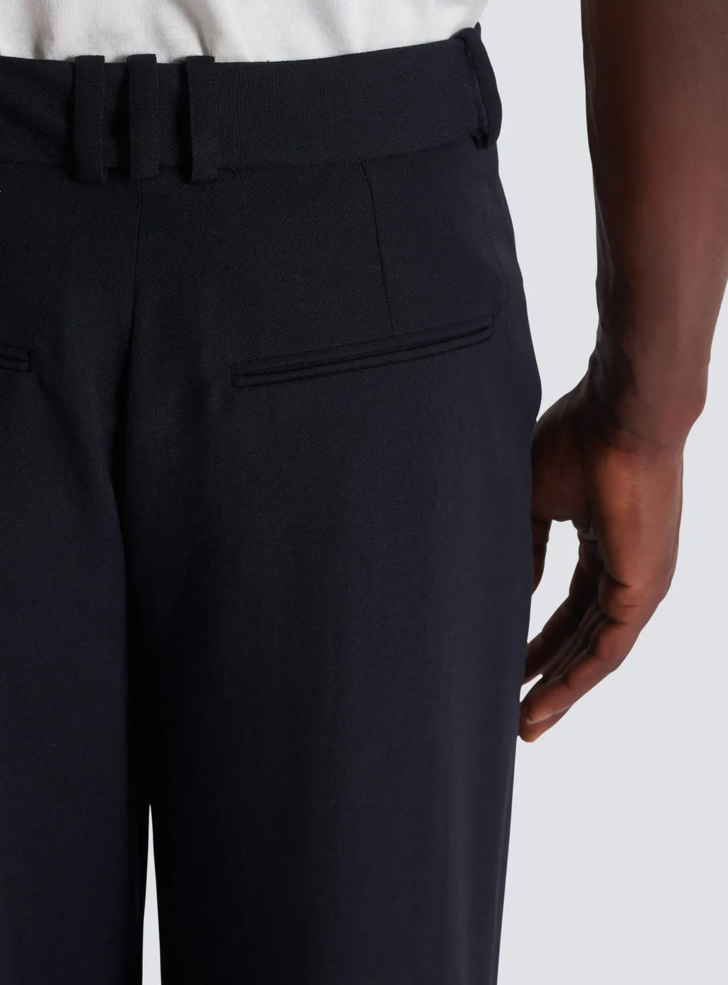 Pleated Grain De Poudre Trousers