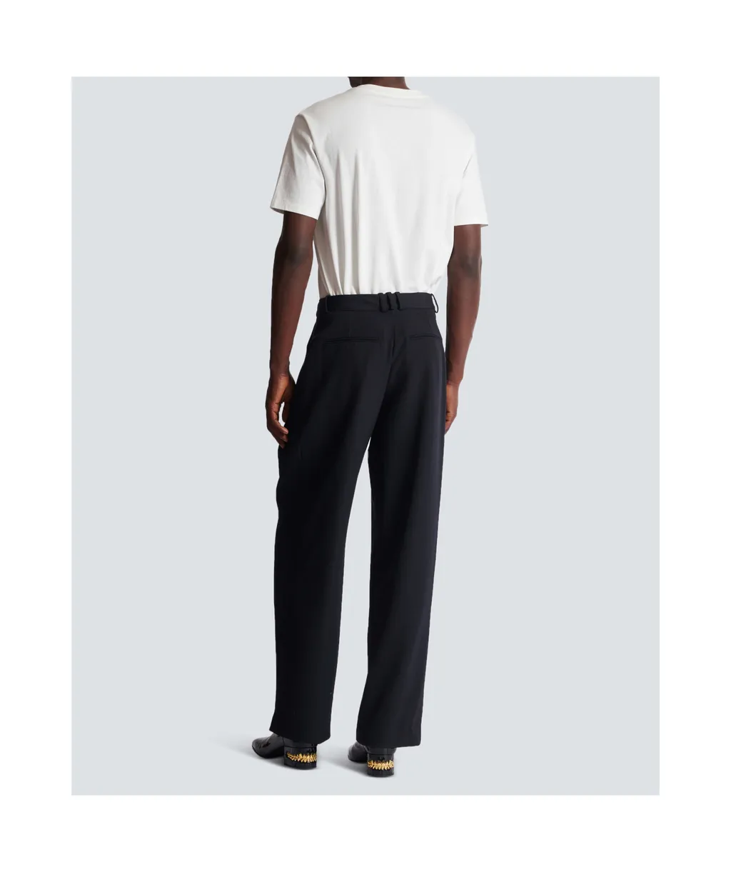 Pleated Grain De Poudre Trousers