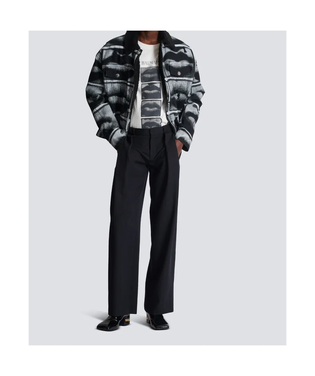 Pleated Grain De Poudre Trousers