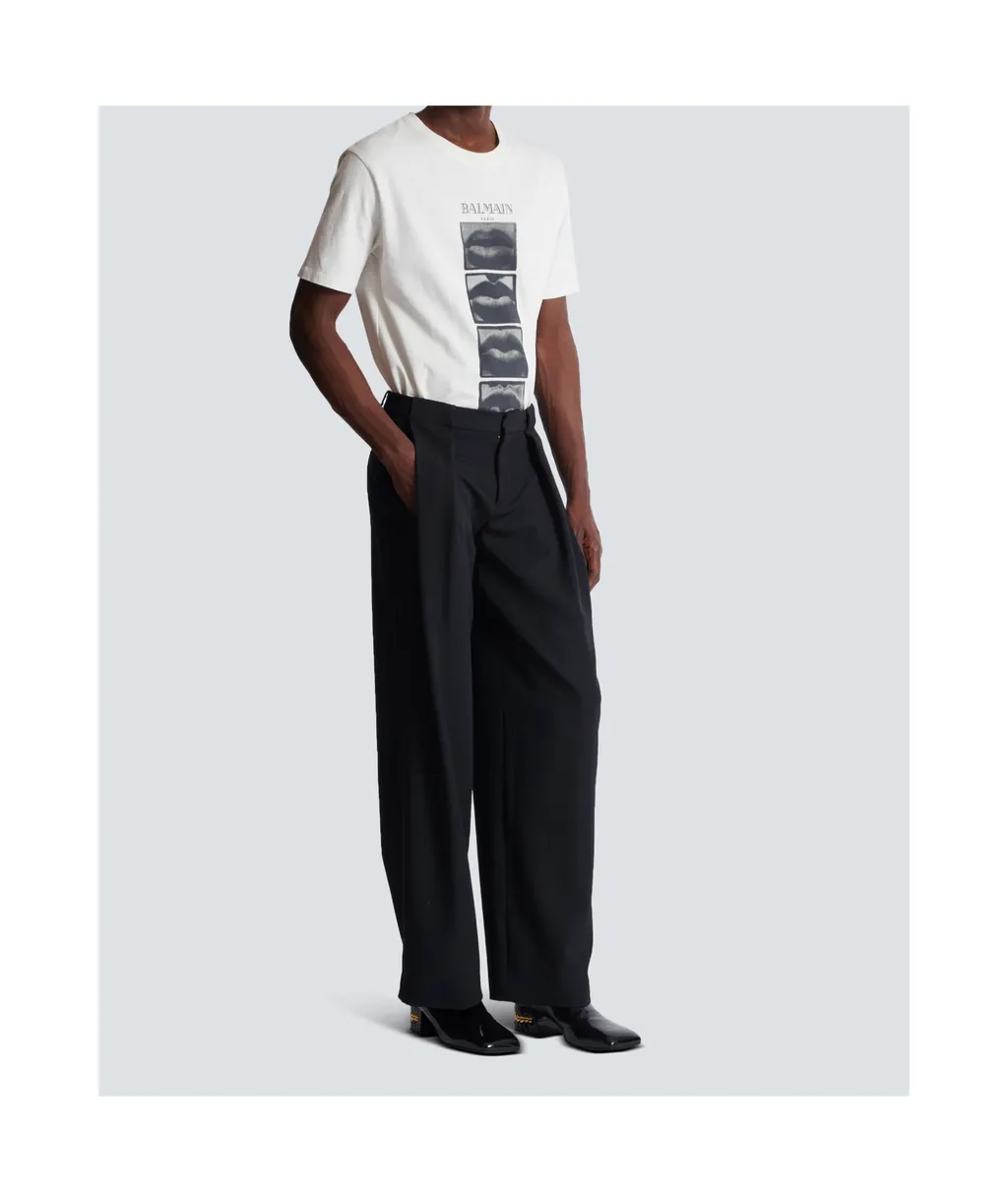 Pleated Grain De Poudre Trousers