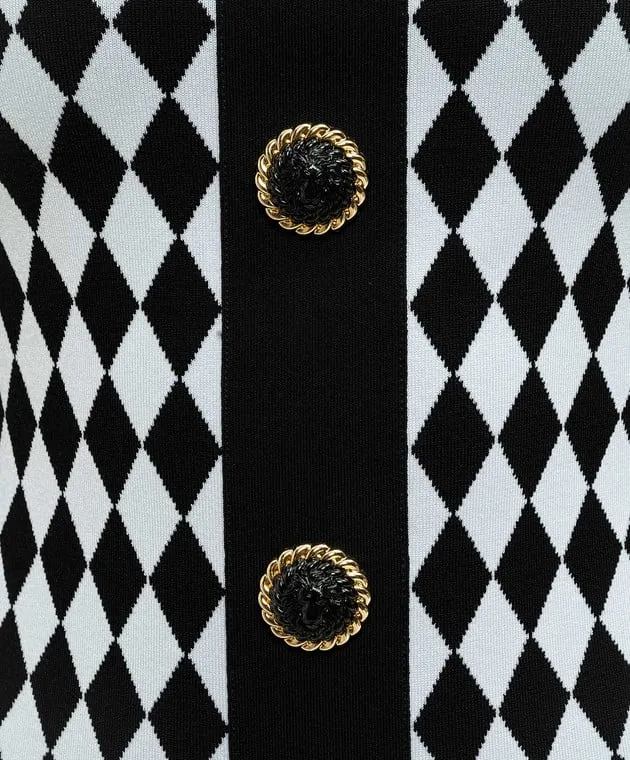 Diamond-Pattern Mini Dress