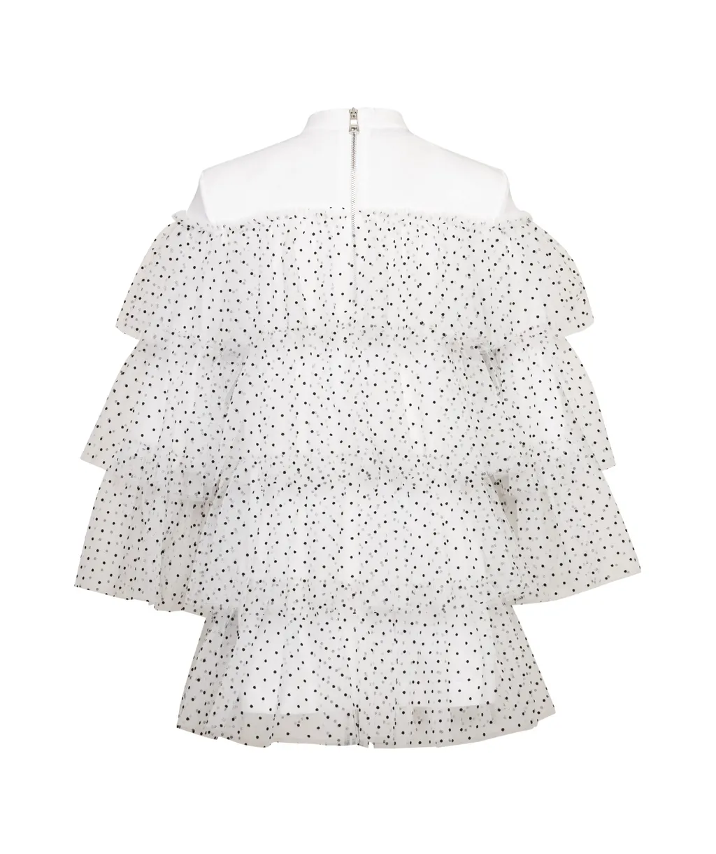 Spot Printed Tulle Dress