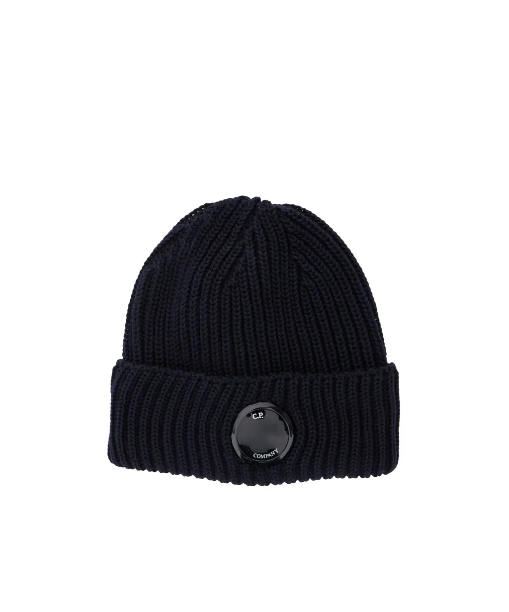 Logo Plaque Knit Beanie