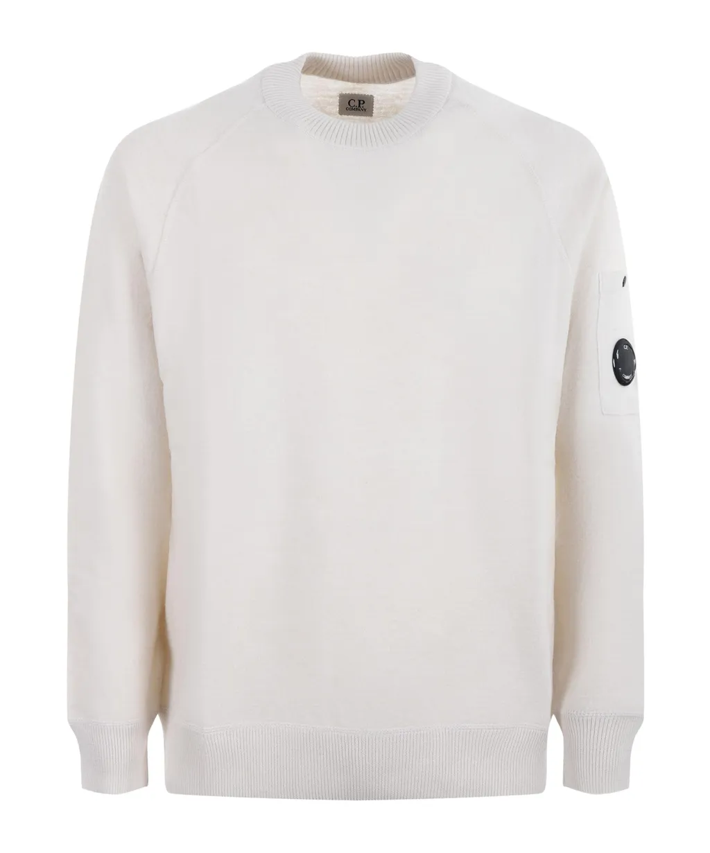 Zip-Pocket Crewneck Sweater