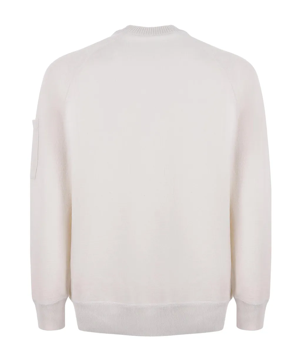 Zip-Pocket Crewneck Sweater