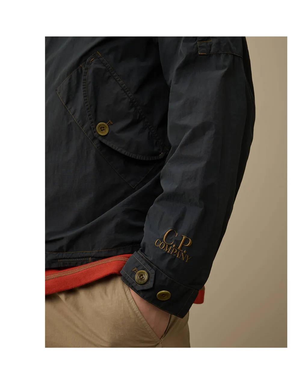 Contrast Flatt Nylon Hooded Jacket