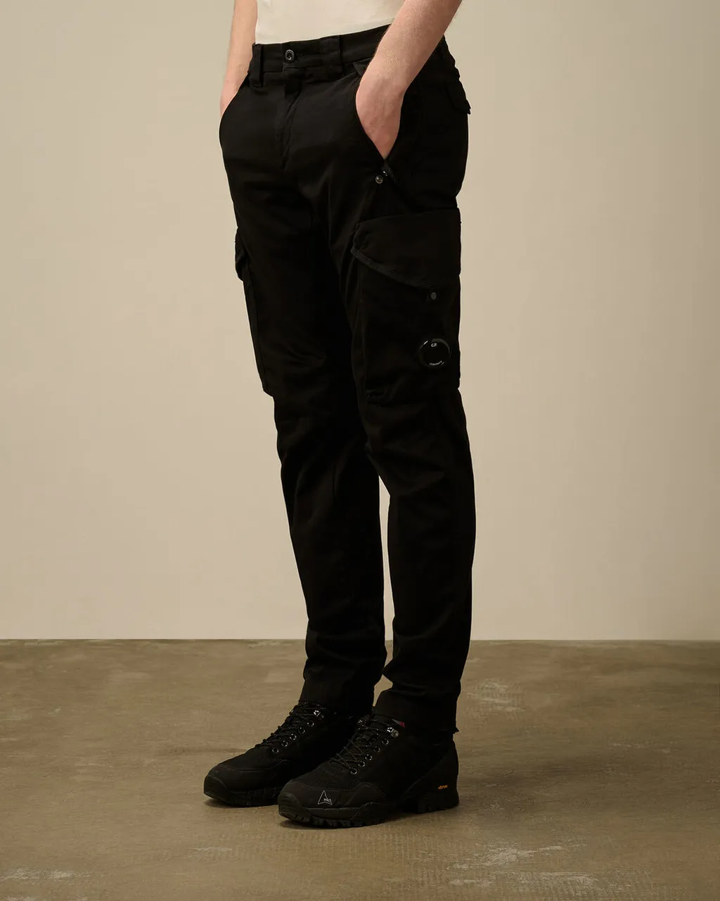 Stretch Sateen Utility Cargo Lens Pants