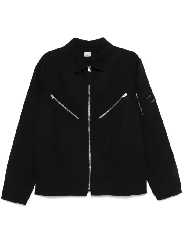 Lens-Detail Shirt Jacket