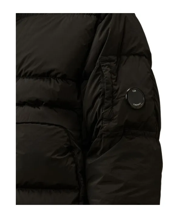 Lens-Embellished Short Down Jacket