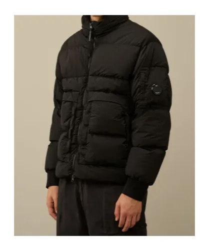 Lens-Embellished Short Down Jacket