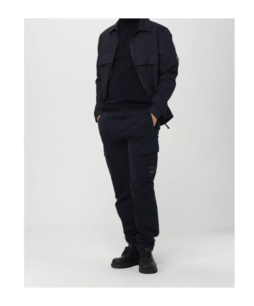 Lens-Detailed Tapered-Leg Cargo Pants