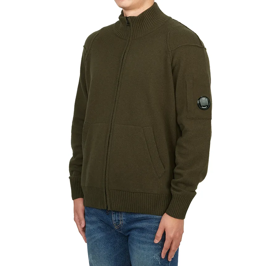 Lambswool Zipped Cardigan