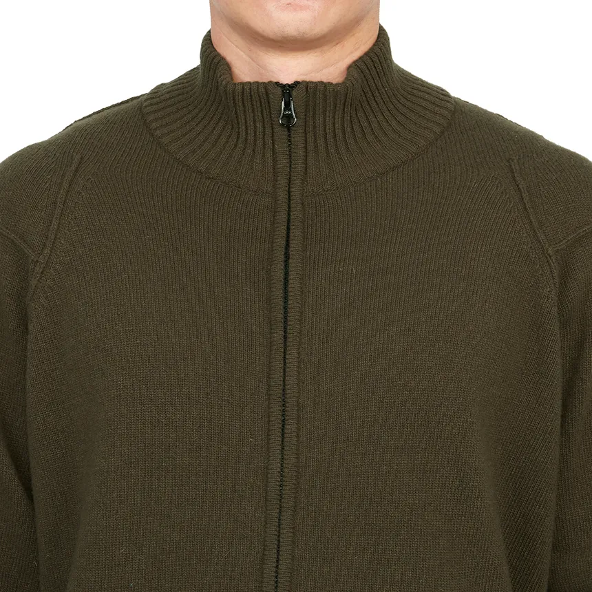Lambswool Zipped Cardigan